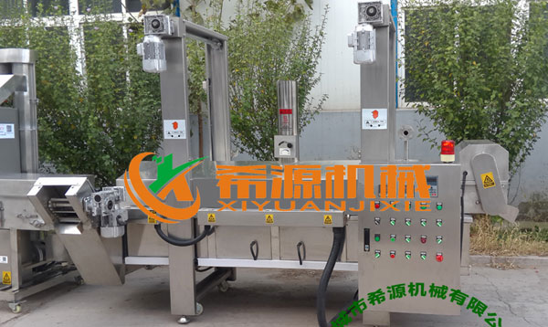 自動刮渣油炸機(jī)流水線